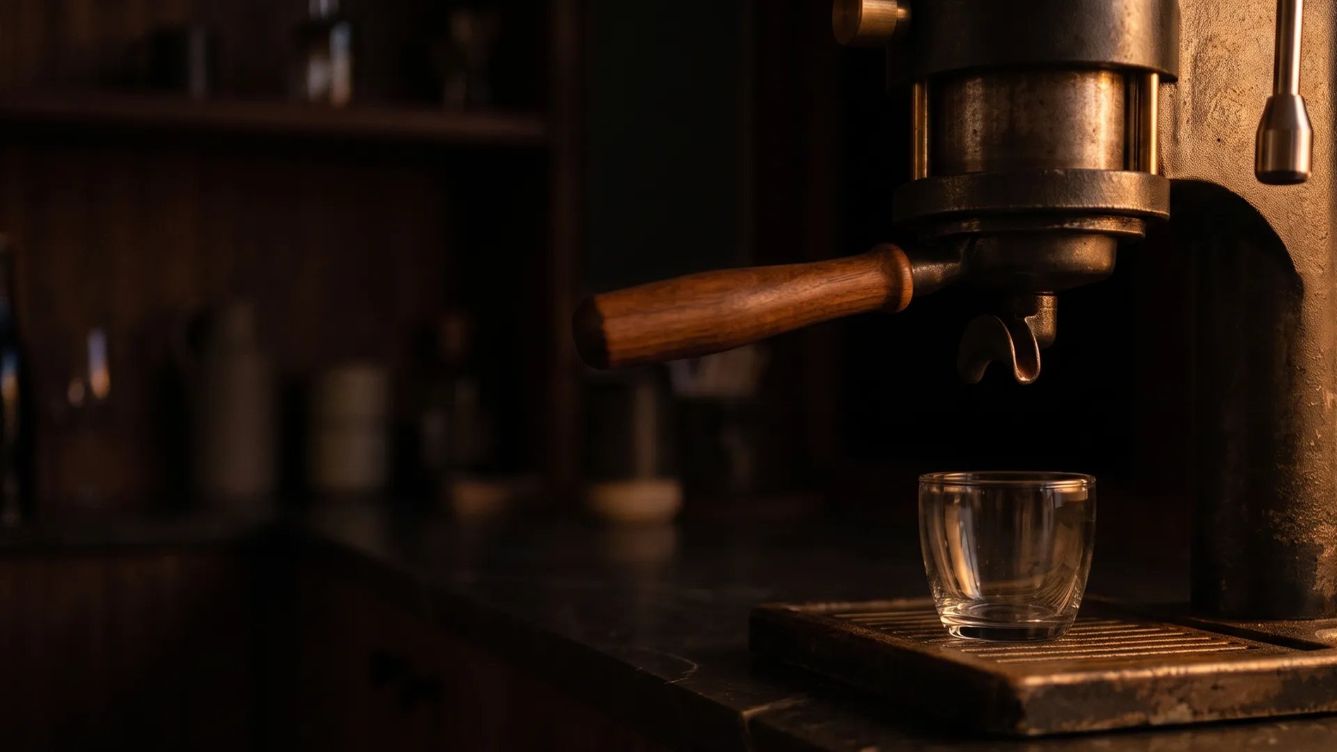 The counter at Kettle & Kin, morning light across the espresso machine